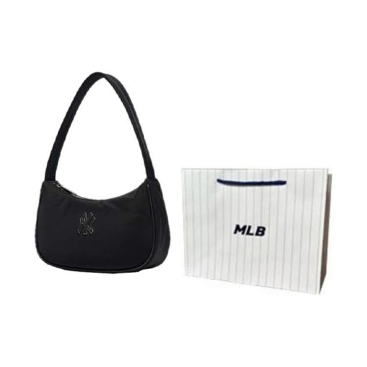 New MLB Polyester Shoulder Bag Dumpling Bag Shoulder Bag Women's Black 3ABQS032N-50BKS