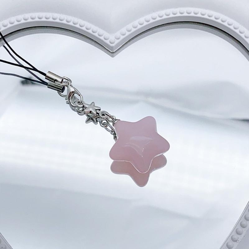 Jelly Star Pendant Keychain Detachable Phone Lanyard for Fashion Individuals