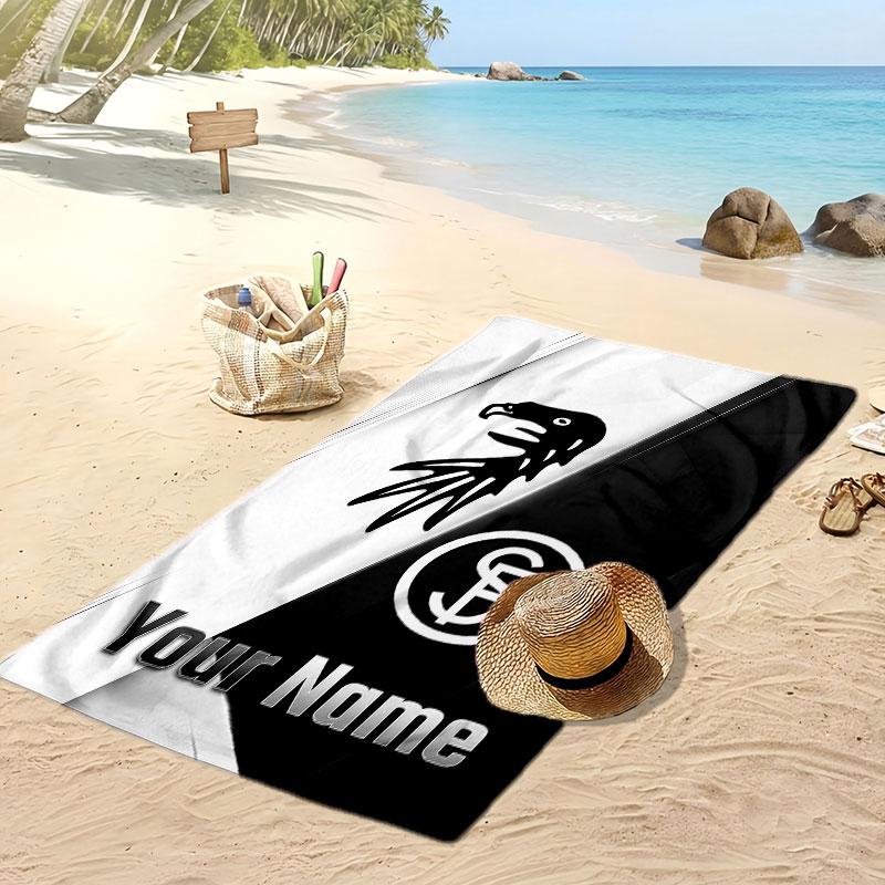 SC Freiburg FC Personalized Printed Beach Towel Soccer Logo Support Custom Name Text Absorbent Towel For Sport Travel Special Gift