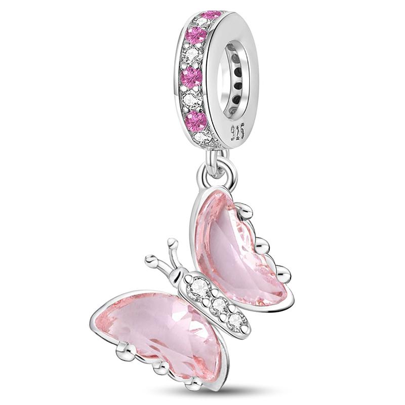 Original Copper Charms Beads Glowing Luminous Bee Firefly Butterfly Pendant For Bracelet Bangle Charm Diy Jewelry