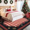 Bedroom Flannel Pattern Washable Carpet Fully Fitted Soft Winter Bedroom Non-slip Floor Mat Home Decoration