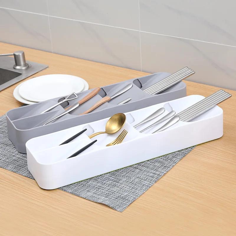 Drawer Storage Box Creative Kitchen Cutlery Organiser Multifunctional Classification Knife and Fork Box Desktop Sundries Box