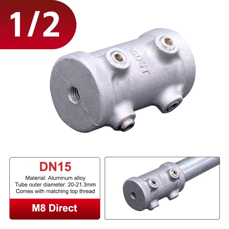 Aluminum Alloy Connector Elbow Tee Base Flat Three-Dimensional Fitting Connection Fastener 20/25Mm Steel Tube Shelf Parts