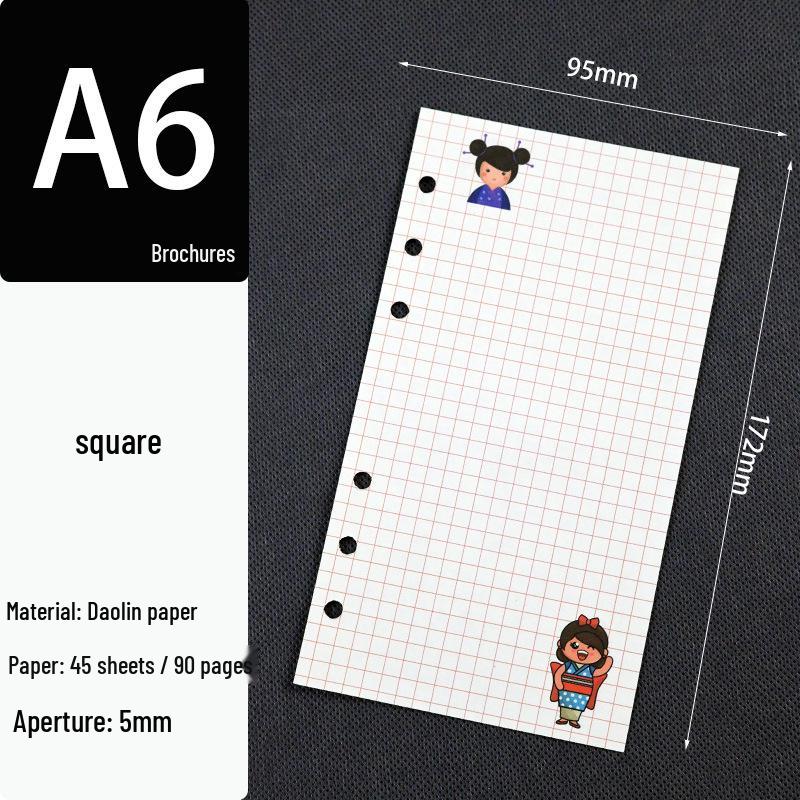 A6 Loose-Leaf Binder Refill: 6-Hole Planner & Budget Notebook Sheets