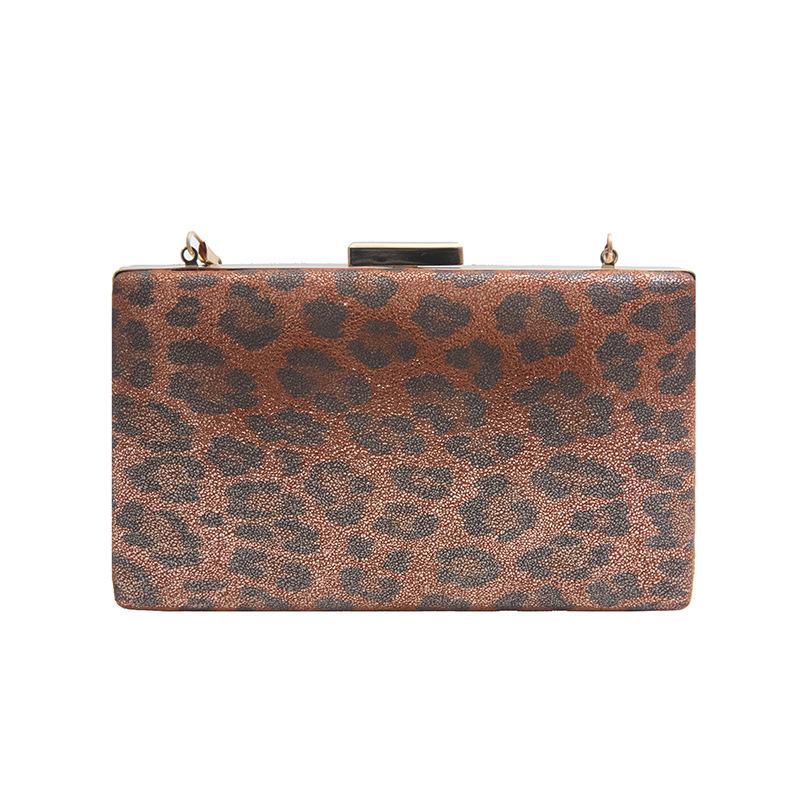 

European and American trend retro high-end leopard print banquet bag niche light luxury temperament women s versatile chain messenger bag коричневый