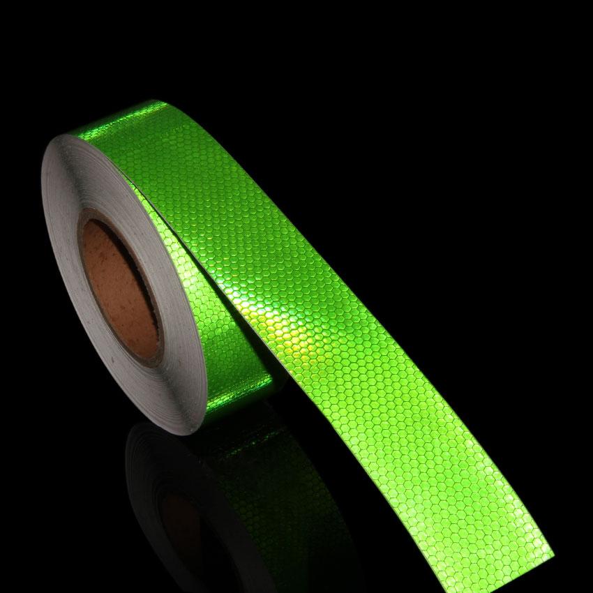 5CMx25M Honeycomb Yellow Reflective Safety Tapes Adhesive Warning Road Reflectors Stickers Waterproof Reflect Film For Vehicles