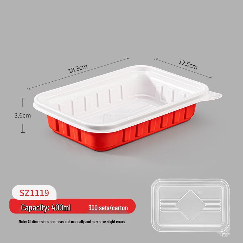 Disposable Red Square Food Takeout Container