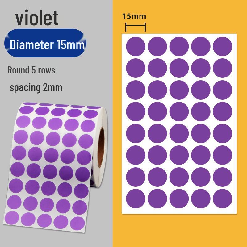 Colorful Self-Adhesive Round Dot Stickers - Writable Small Paper Labels