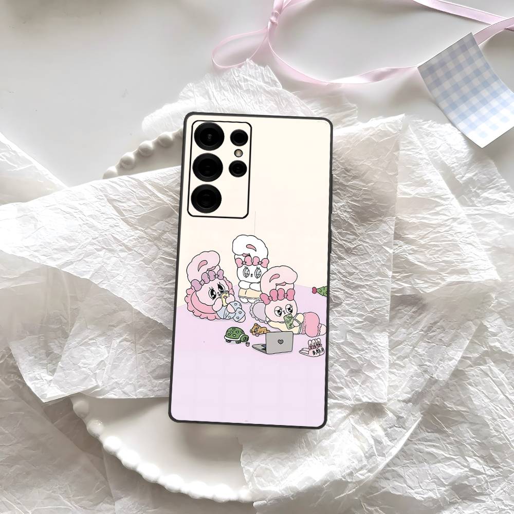 Cute Cartoon Esthers Bunny Phone Case For Samsung S 24 Fe 25 Ultra Plus 20 Lite 21 30 22 23 24 22 Ultra 5G Fundas