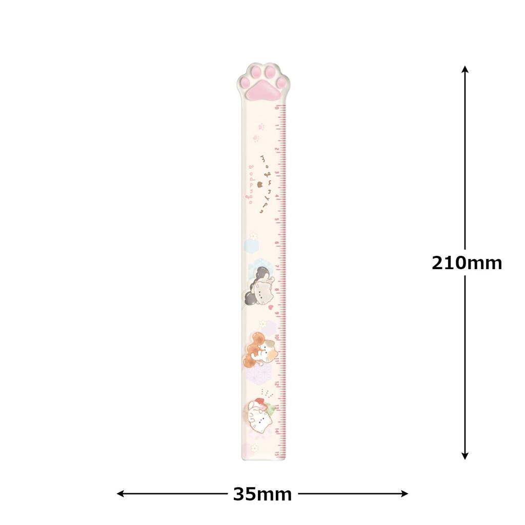 Kamio Japonya Pati İzli 15cm Cetvel, Mogunyan Dango Tasarımlı 225619