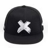 Simple Polyester Hip-hop Hats Adjustable Breathable Sunscreen Hat Flat Edge X Embroidery Snapback Baseball Hat Versatile Use