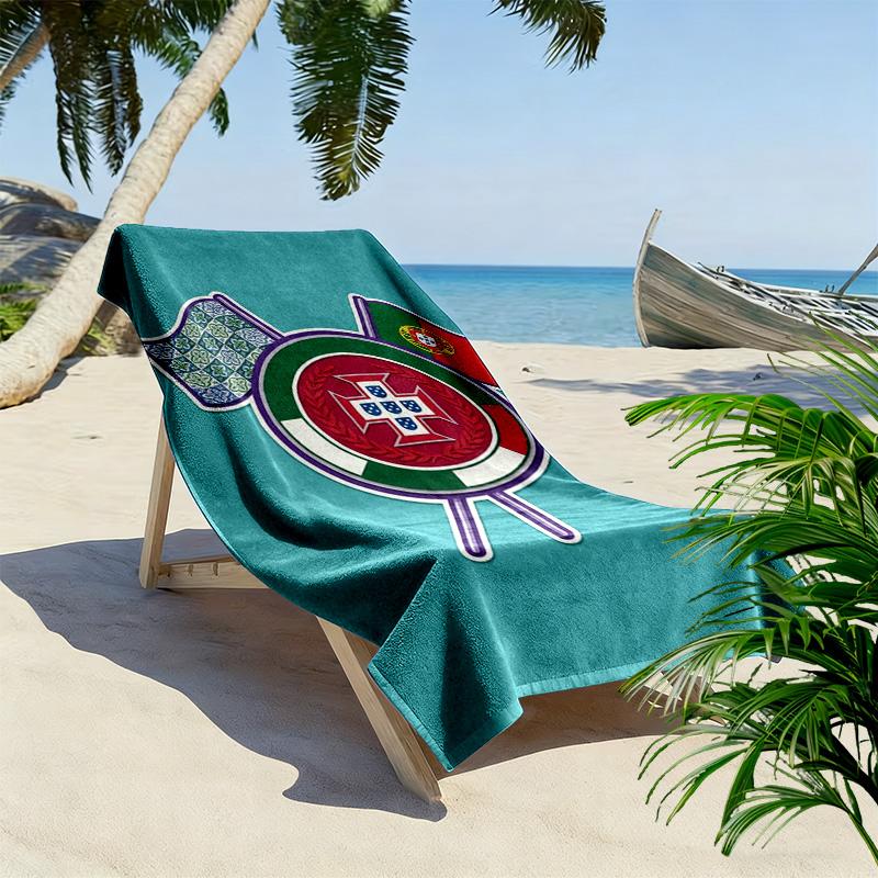 Portuguese Heritage Pride beach towel soft Portable for travel seaside quick-drying swim towel swim Comfort printing beach towel