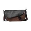 Retro Messenger Bag Men Color Block Crossbody Bag Faux Leather Shoulder