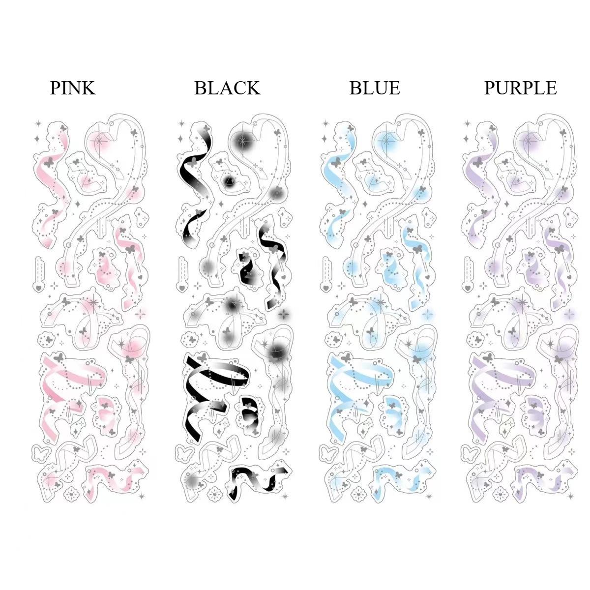 

Корейская популярная цветная горячая серебряная лента-наклейка декоративная наклейка DIY Ленточный материал Goo Card Hand Account наклейка фиолетовый