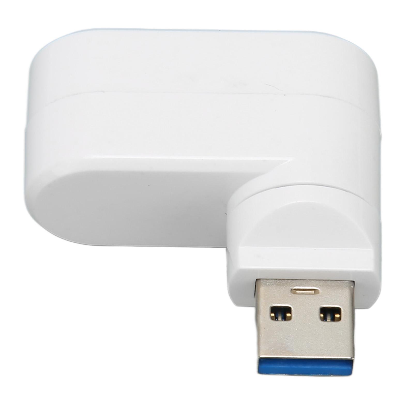 Поворотный на 90 градусов USB-хаб на 3 порта, Plug and Play, поддержка горячей замены, поворотный на 180 градусов USB-хаб для настольного ПК
