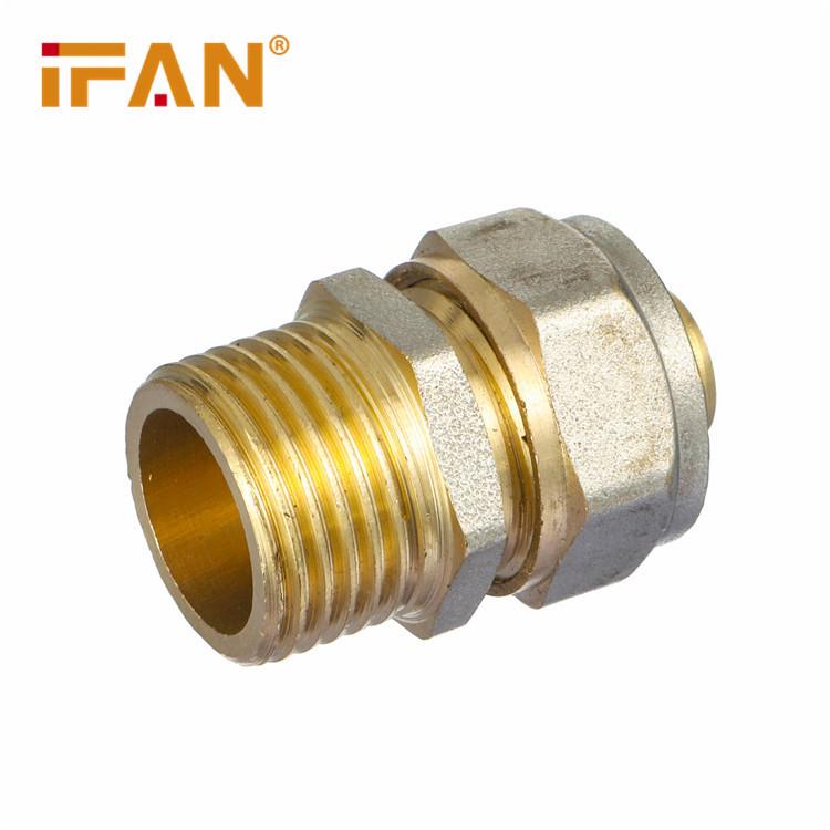 Copper Union Fitting for 1/2" & 3/4" PEX-AL-PEX Pipe - Underfloor Heating Accessory