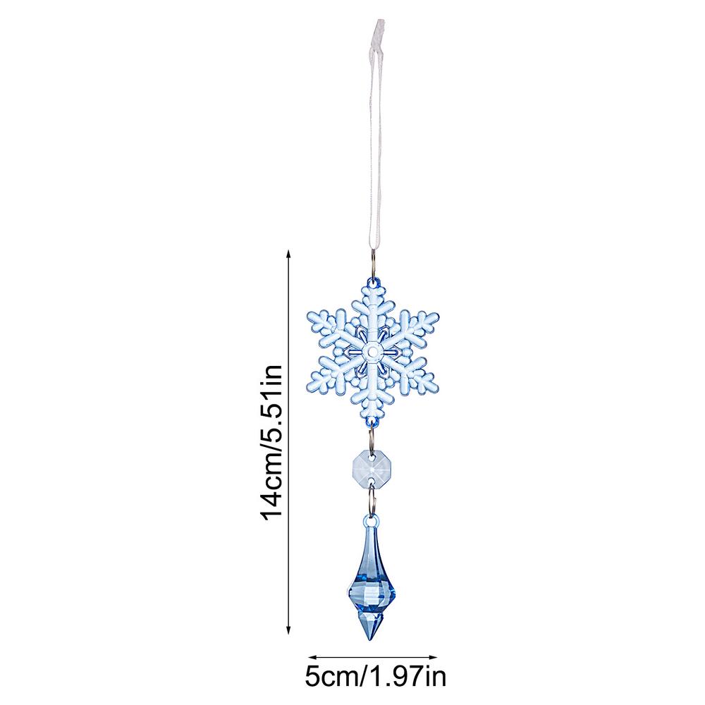 Snowflake Christmas Ornaments Acrylic Clear Pendant Festival Clear Snowflake Ornaments Hangable Decor Pendants For New Year Wall