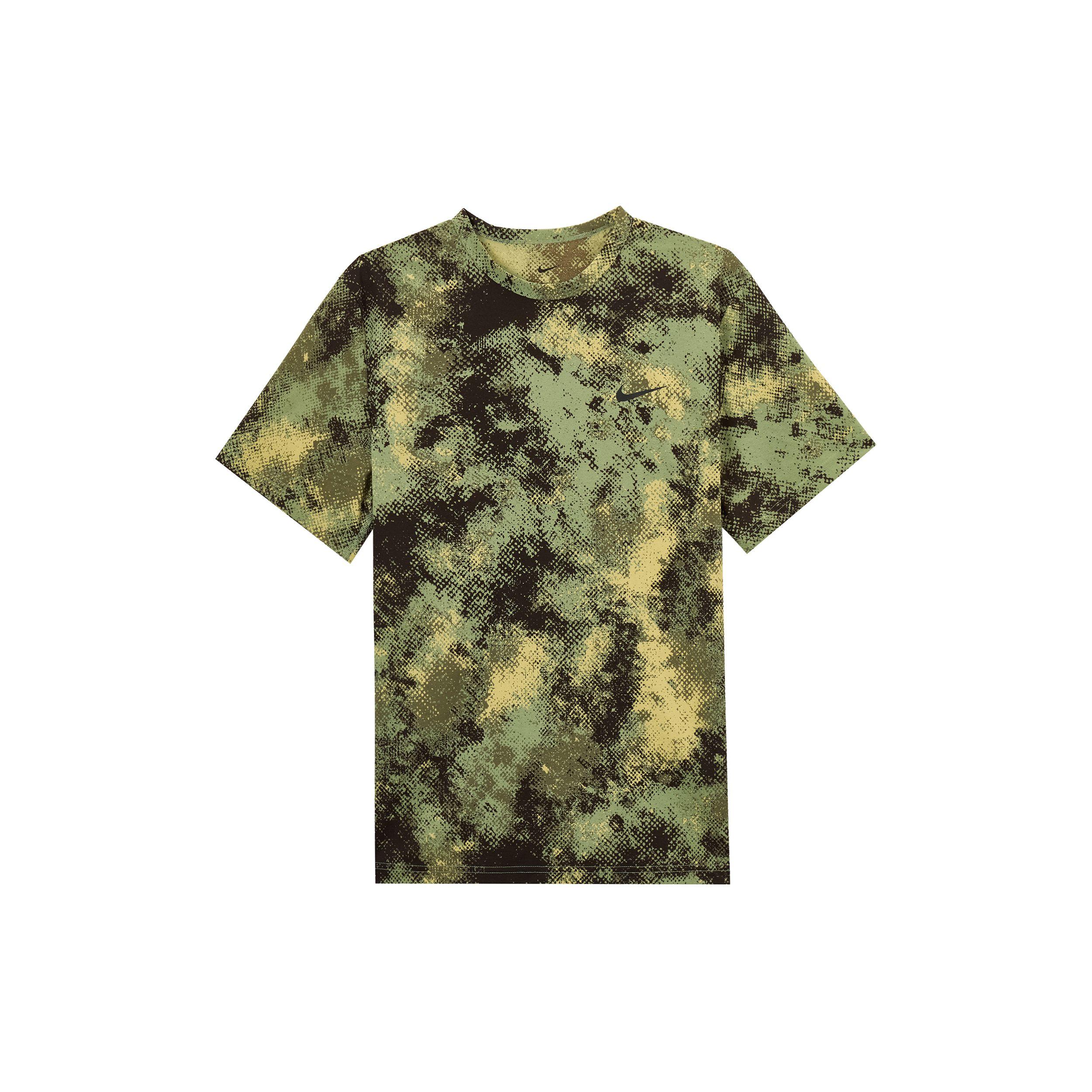 

Nike Hyverse Dri-FIT Loose Smooth Sweat-Wicking Short Sleeve T-Shirt Men Tops Oil-Green Black FZ0737386 XL