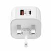 20W Dual USB Fast Charger, UK Standard, Compatible with Apple iPhone 15