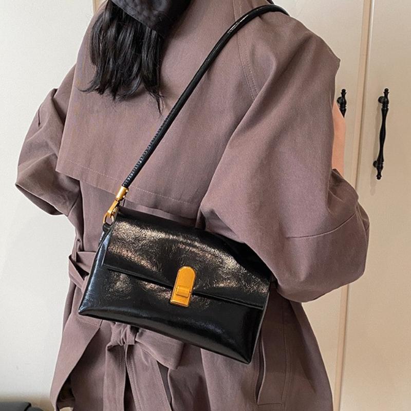 Fashion Small Flap Pu Leather Crossbody Bag for Women 2025 New Trend Designer Simple Solid Color Handbags Women's Shoulder Bag