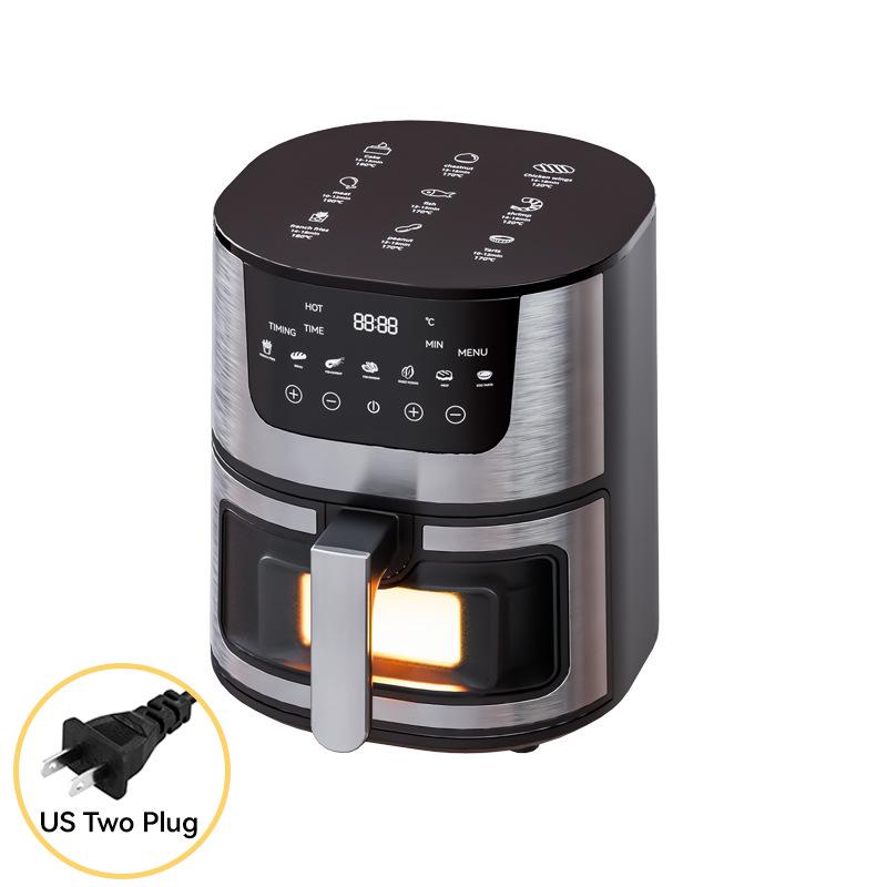 7L Smart Visual Air Fryer, Touch Control, Non-Stick Liner, Oven-Compatible, 110V/220V.