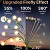 1/2 PCS Solar Garden Firefly Lights Outdoor Waterproof Starburst Swing Decorative Lamps for Path Yard Patio Pathway Landscape