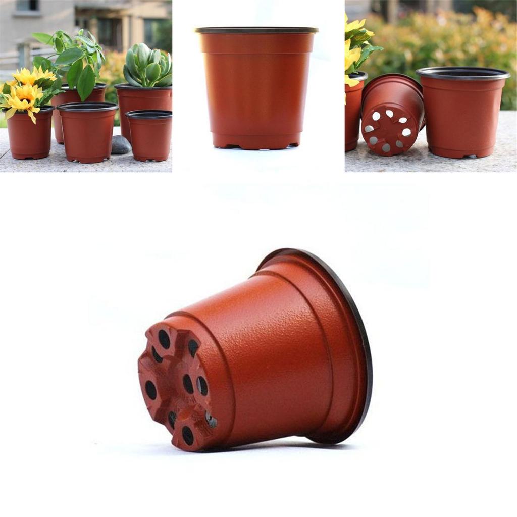 10/50/100 pièces Pots de fleurs en plastique pour semis avec caractéristiques de drainage équilibré**