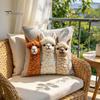Funda de Cojín Decorativa para Ventanas Salientes, Funda de Cojín con Estampado de Alpaca, Funda para Cojín de Sofá con Cremallera Oculta, Fundas Lindas de Alpacas para Sofá, Sala de Estar,