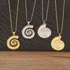 New Creative Design Snail Shape Personality Pendant Necklace For Women Men Pave Shiny Crystal Zircon Charm Jewelry Accessories