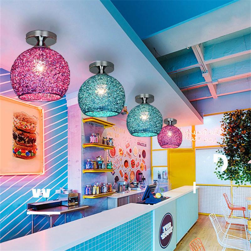 Colorful Nordic LED Ceiling Light for Bedroom, Balcony, or Aisle