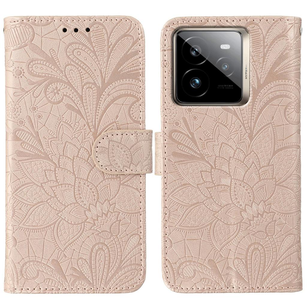 For Realme GT 7 Pro 5G Case Lace Flowers PU Leather Flip Wallet Phone Cover