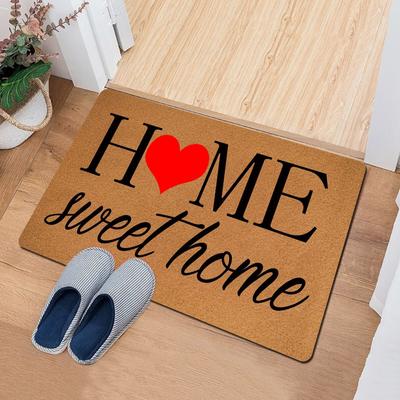 Welcome Sweet Home Pattern Printed Floor Mat Door Mat Entrance Carpet Bathroom Absorbent Non Slip Mat Kitchen Door Mat