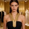 Gold Thread Collar Trim Sewing Applique For Handmade Suits And Dance Costume Clothing Embellishment Sewing Accessories