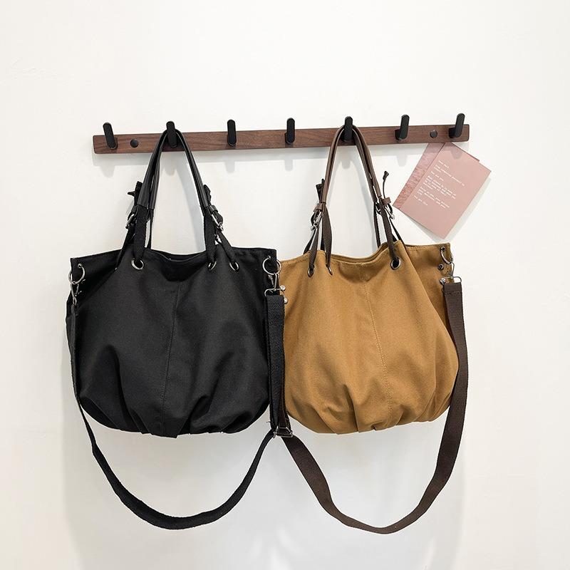 Retro tooling handbag trendy new large-capacity shoulder bag simple casual canvas messenger bag