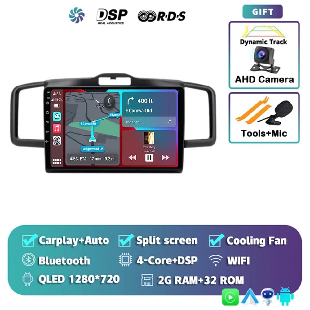 

Android 14 wifi+4G Carplay AUTO BT автомобильное радио для Honda Freed 1 Spike 2008-2016 навигация GPS видеоплеер стерео мультимедиа DVD