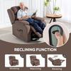 Power Lift Recliner Chair with Vibration Massage, Lift Chair for Elderly with Footrest, Remote, Side Pocket, Dark Brown