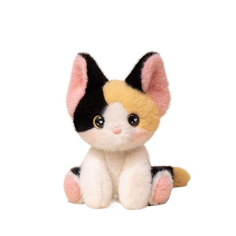 

24cm Kawaii Cat Plush Doll Devon Rex Siamese Cat Plush Toy Cute Decoration Accompany Sleep Toy Kids Birthday Gift