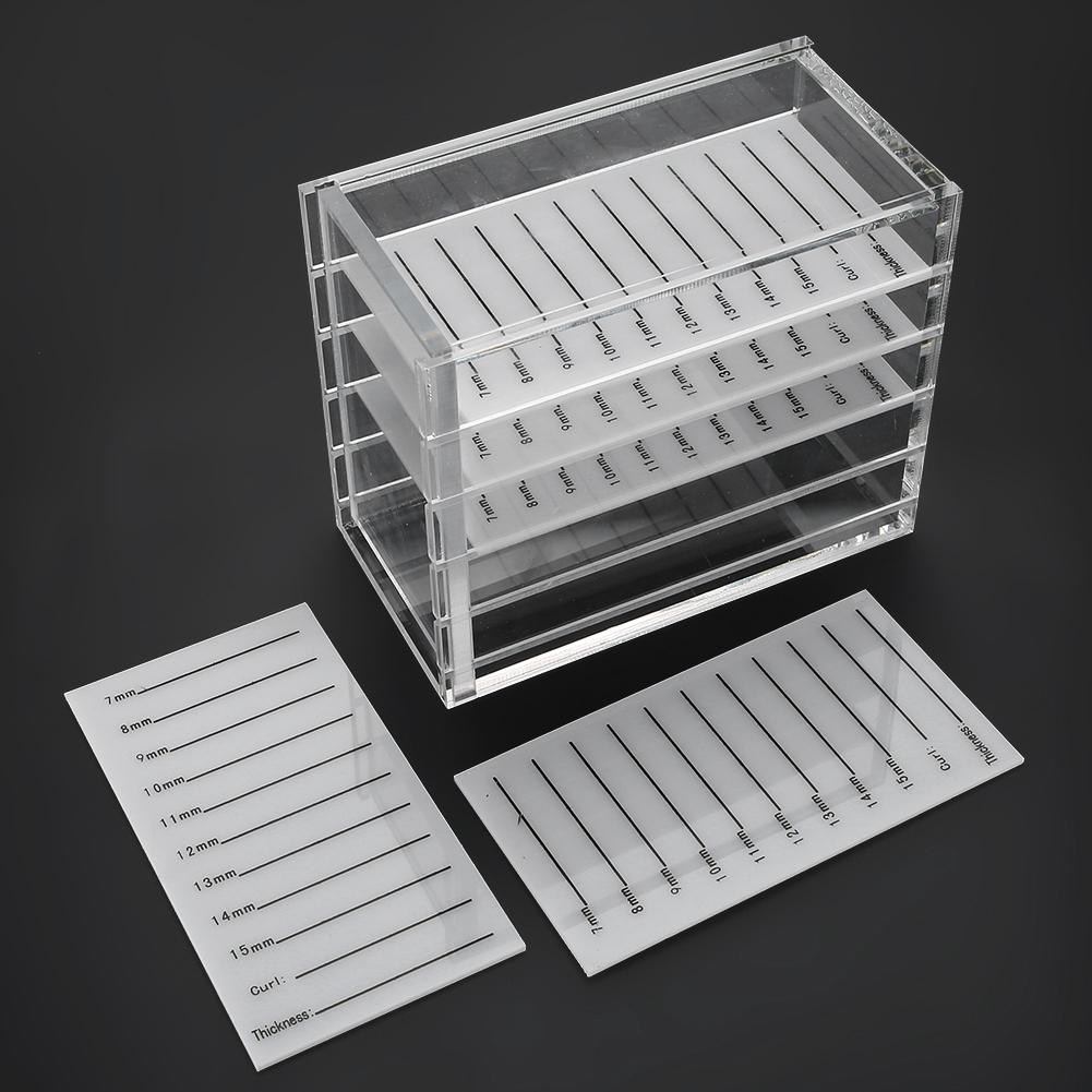 5 Layers Plastic Eyelash Storage Box Makeup Organizer Grafting Eyelashes Glue Pallet Holder