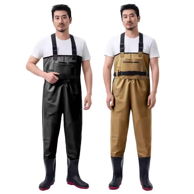 Men's Waterproof Fishing Wader Pants with Boots