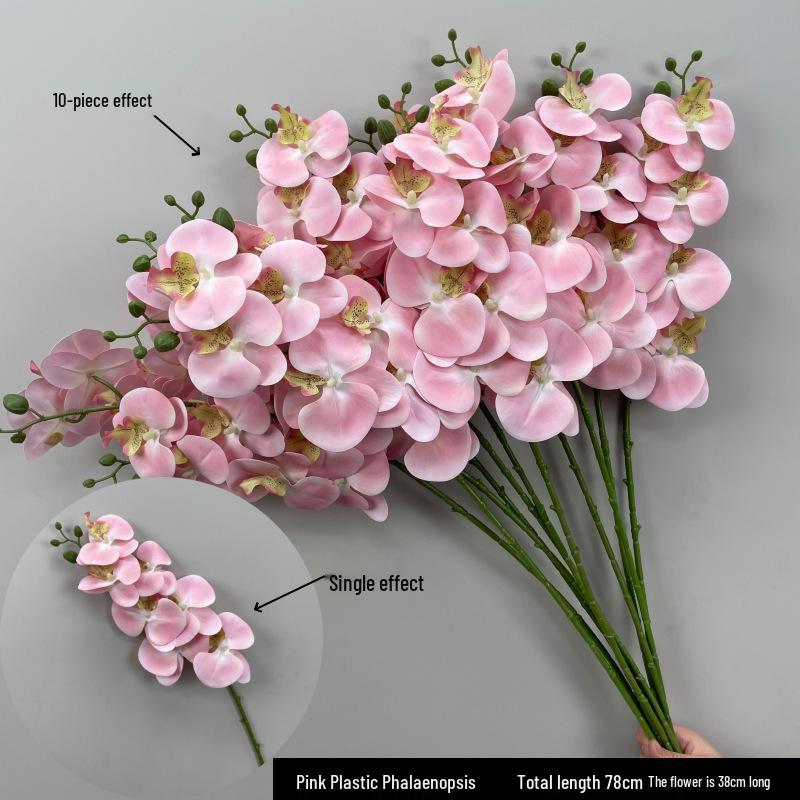 Elegant Artificial Phalaenopsis Floral Arrangement for Living Room, Wedding Décor, or Table Centerpiece.