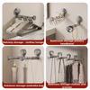 1Pc Hanger Storage Rack No-Drill Suction Cup Installation,Folding Rack Retractable Adjustable Length Home Use Hanger