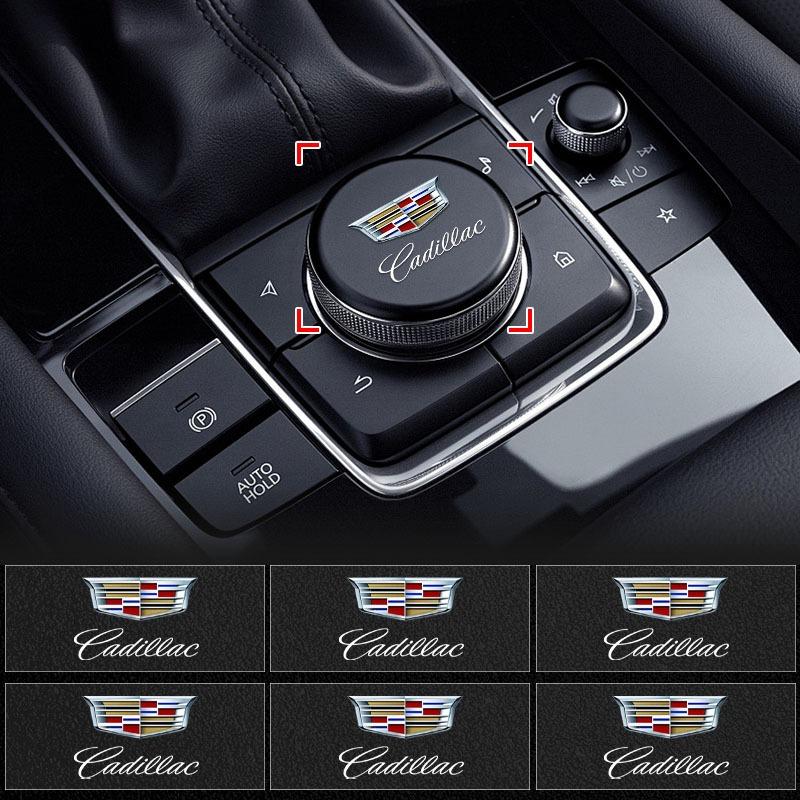 Car Logo Sticker Central Control Decals Car Accessories For Cadillac CTS STS DTS SRX XLR ATX Escalade Seville Tiburon