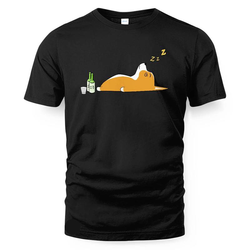 2025 Fashion Summer Corgi T-shirt For Men Humour Funny Print Graphic Crewneck T Shirts Outdoor Sports Streetwear Women Tee Top