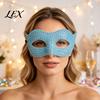 Adjustable Party Masks Halloween Half Face Masquerade Mask, Pearl Decor Venetian Exquisite Elegant Costume Accessory for Stage Show Evening