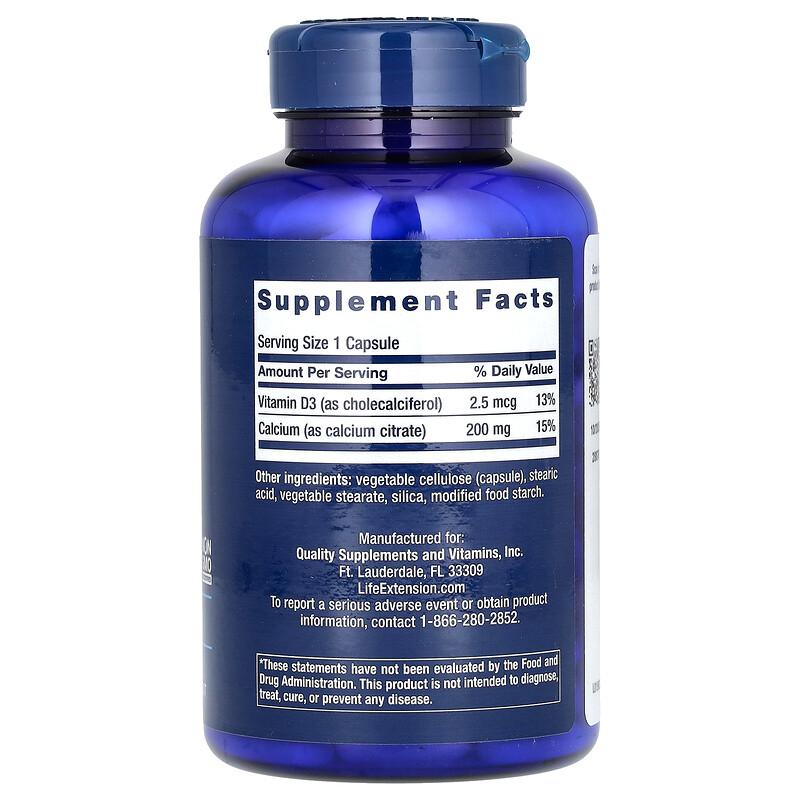 Calcium Citrate with Vitamin D, 200 Capsules