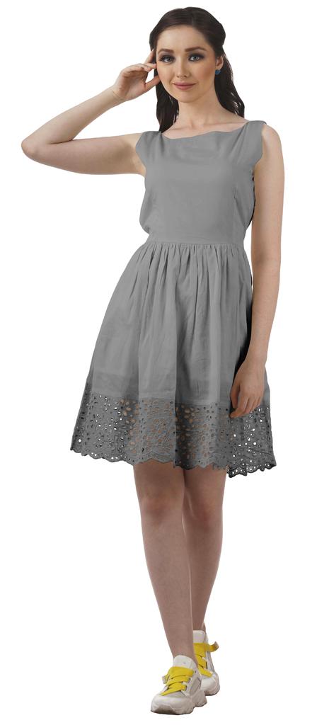 Moomaya Womens Vintage Style Lace Dress Solid Women Casual Summer Mini Dress