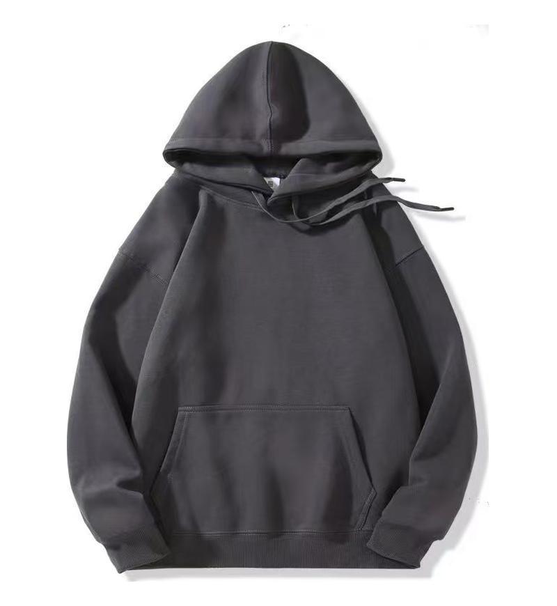 Unisex Solid Color Pure Cotton Hooded Sweatshirt - Autumn/Winter Collection