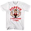Popeye The Sailorman Yam What I Yam Men's T Shirt Cartoon Sailor Vintage Top