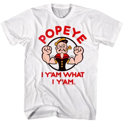 Popeye Der Seemann Yam Was Ich Bin Herren T-Shirt Cartoon Seemann Vintage Oberteil