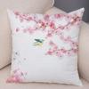 Federa per Cuscino Fiore di Pesco Rosa Decorazione Acqua Cartone Animato Pianta Albero Federa per Cuscino per Divano Casa Auto Morbida Federa in Peluche ,(3)